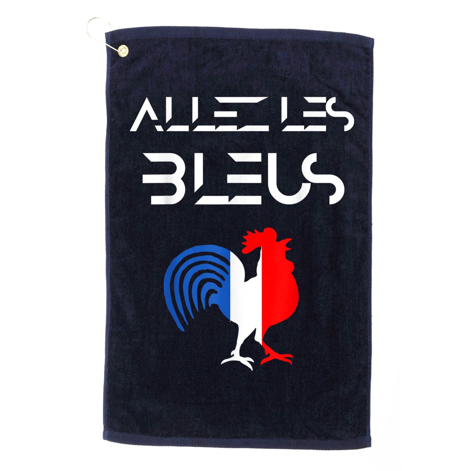 Allez les Bleus France Soccer World Football Hen French Flag Golf Towel