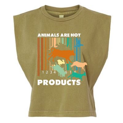 Animal Liberation Barcode Retro Welfare Animal Rights Gift Garment-Dyed Women's Muscle Tee