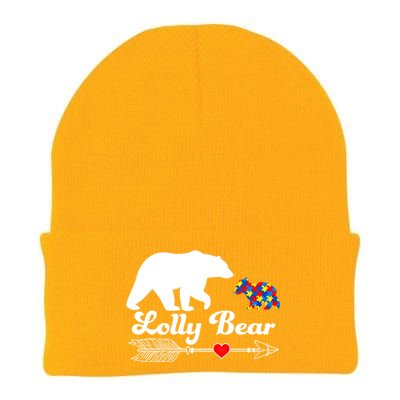 Autism Lolly Bear Puzzle Autism Awareness Autistic Support Gift Knit Cap Winter Beanie