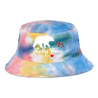 Autism Lolly Bear Puzzle Autism Awareness Autistic Support Gift Tie Dye Newport Bucket Hat