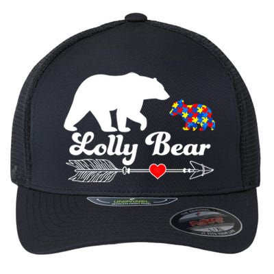 Autism Lolly Bear Puzzle Autism Awareness Autistic Support Gift Flexfit Unipanel Trucker Cap