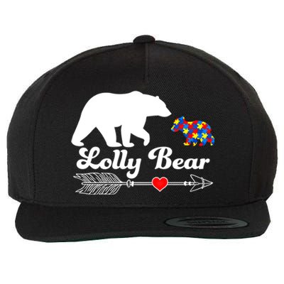 Autism Lolly Bear Puzzle Autism Awareness Autistic Support Gift Wool Snapback Cap