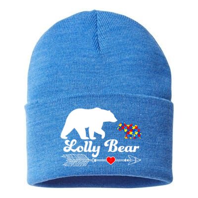 Autism Lolly Bear Puzzle Autism Awareness Autistic Support Gift Sustainable Knit Beanie