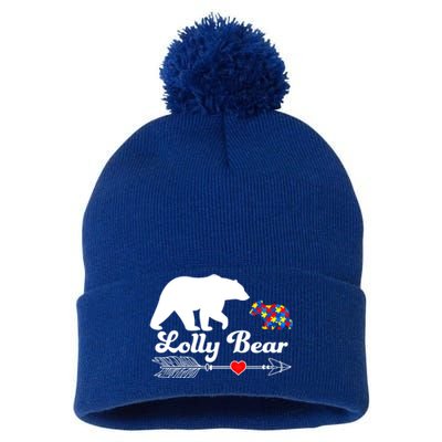 Autism Lolly Bear Puzzle Autism Awareness Autistic Support Gift Pom Pom 12in Knit Beanie