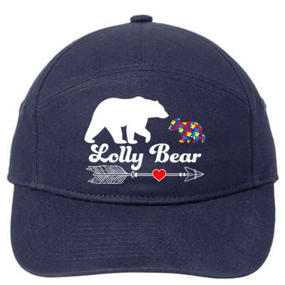 Autism Lolly Bear Puzzle Autism Awareness Autistic Support Gift 7-Panel Snapback Hat