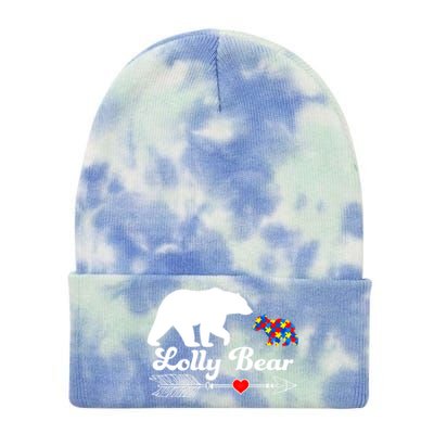 Autism Lolly Bear Puzzle Autism Awareness Autistic Support Gift Tie Dye 12in Knit Beanie