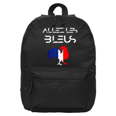 Allez Les Bleus France Soccer World Football Hen French Flag 16 in Basic Backpack