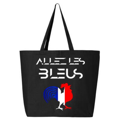 Allez Les Bleus France Soccer World Football Hen French Flag 25L Jumbo Tote