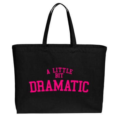 A Little Bit Dramatic Funny Halloween Queen Girls Cotton Canvas Jumbo Tote