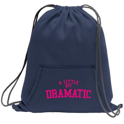 A Little Bit Dramatic Funny Halloween Queen Girls Sweatshirt Cinch Pack Bag