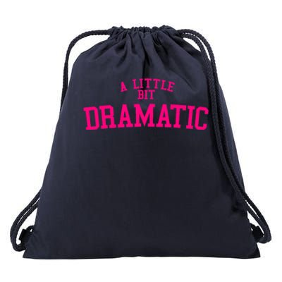 A Little Bit Dramatic Funny Halloween Queen Girls Drawstring Bag