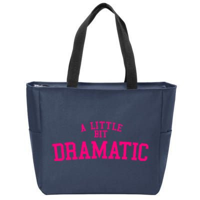 A Little Bit Dramatic Funny Halloween Queen Girls Zip Tote Bag