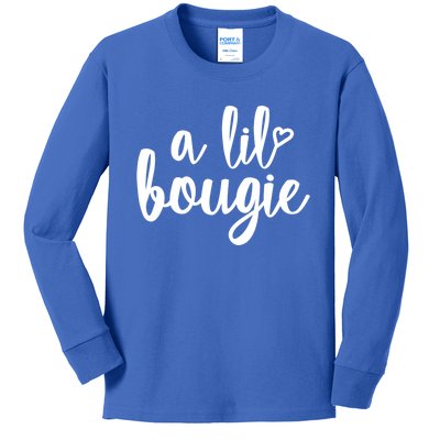 A Lil Bougie Melanin Poppin Black History Christmas Gift Kids Long Sleeve Shirt