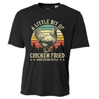 A Little Bit Of Chicken Fried Southern Fast Food Lover Cooling Performance Crew T-Shirt