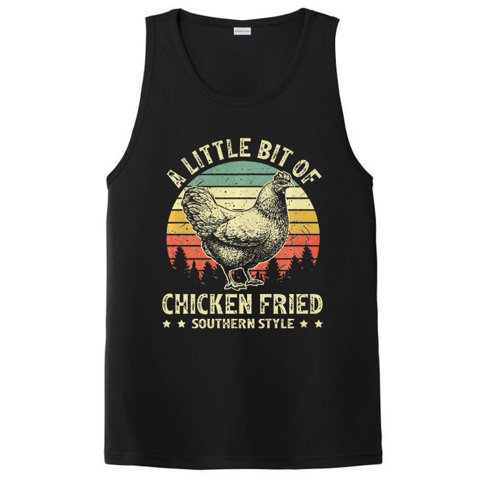 A Little Bit Of Chicken Fried Southern Fast Food Lover PosiCharge Competitor Tank