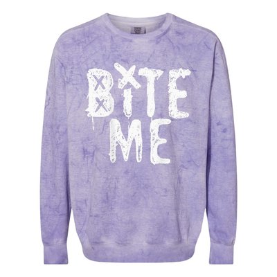 Avril Lavigne Bite Me Two Sided Colorblast Crewneck Sweatshirt