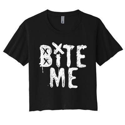 Avril Lavigne Bite Me Two Sided Women's Crop Top Tee