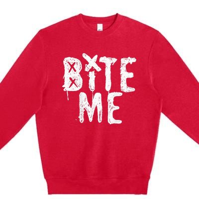 Avril Lavigne Bite Me Two Sided Premium Crewneck Sweatshirt