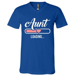 Aunt Loading Bar Gift V-Neck T-Shirt