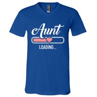 Aunt Loading Bar Gift V-Neck T-Shirt