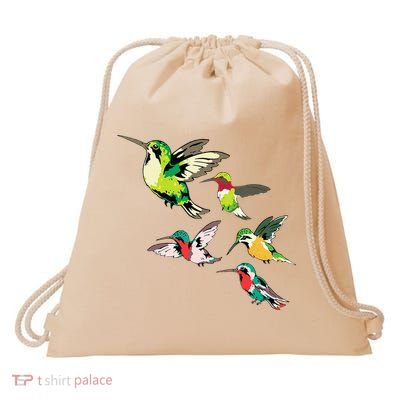 Animal Lover Birdwatching Beautiful Bird Hummingbird Drawstring Bag