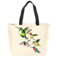 Animal Lover Birdwatching Beautiful Bird Hummingbird Zip Tote Bag