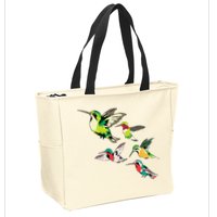 Animal Lover Birdwatching Beautiful Bird Hummingbird Zip Tote Bag
