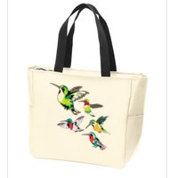 Animal Lover Birdwatching Beautiful Bird Hummingbird Zip Tote Bag