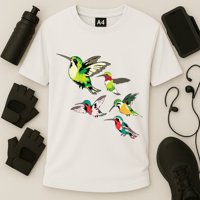 Animal Lover Birdwatching Beautiful Bird Hummingbird Cooling Performance Crew T-Shirt