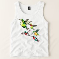 Animal Lover Birdwatching Beautiful Bird Hummingbird Tank Top