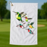 Animal Lover Birdwatching Beautiful Bird Hummingbird Golf Towel