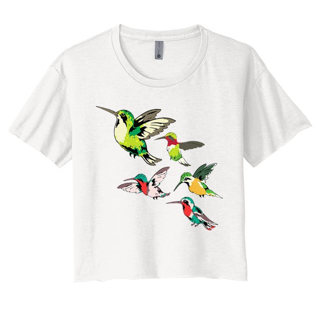 Animal Lover Birdwatching Beautiful Bird Hummingbird Crop Top
