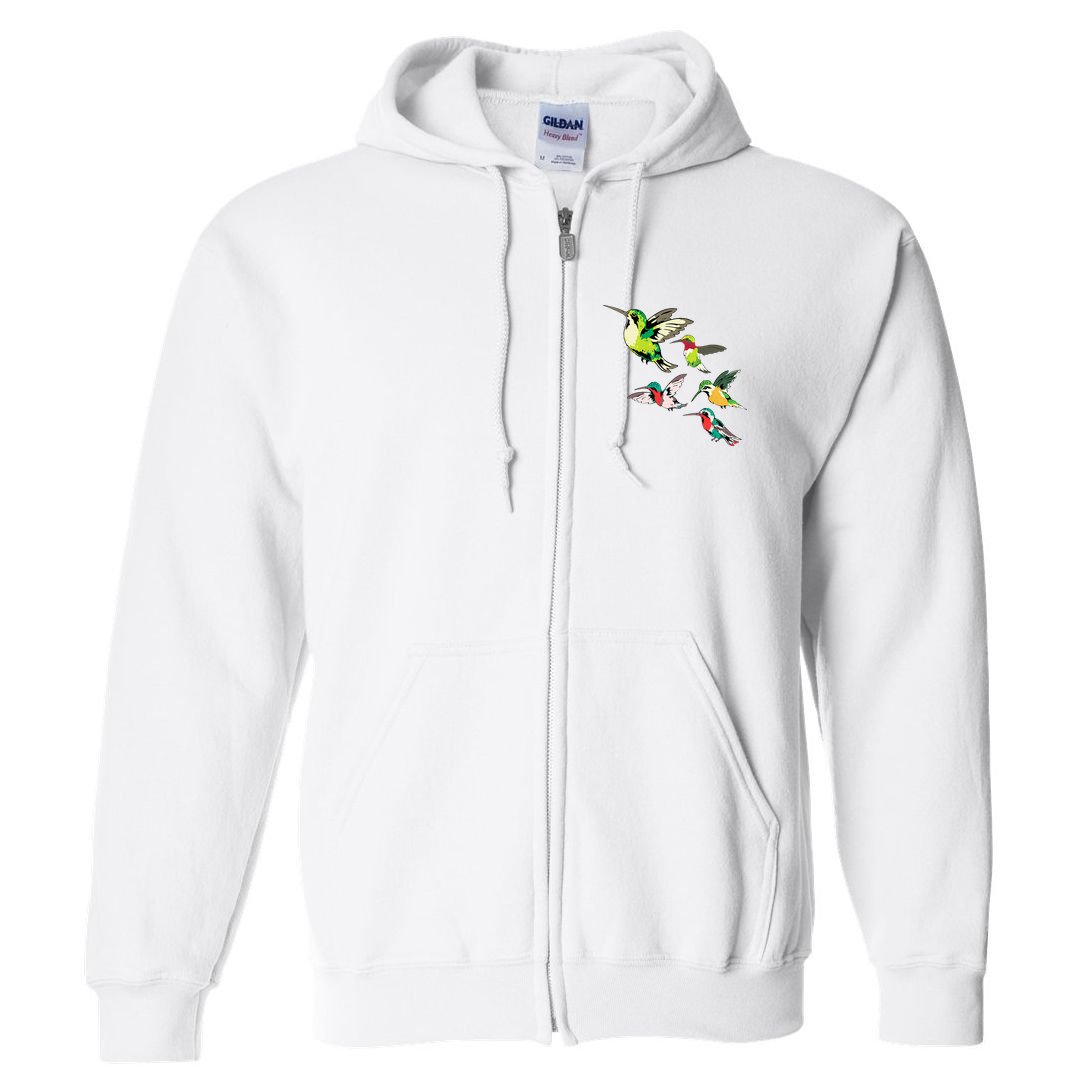 Animal Lover Birdwatching Beautiful Bird Hummingbird Full Zip Hoodie
