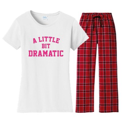 A Little Bit Dramatic Halloween Queen  Women's Flannel Pajama Set