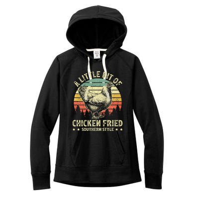 A Little Bit Of Chicken Fried Southern Fast Food Lover Women's Fleece Hoodie