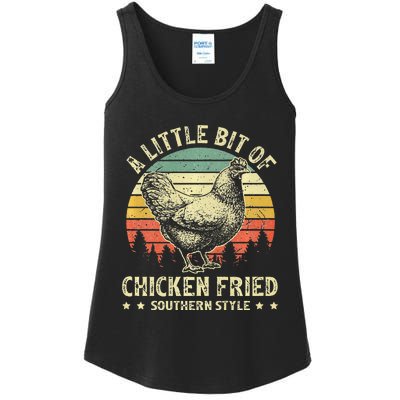 A Little Bit Of Chicken Fried Southern Fast Food Lover Ladies Essential Tank