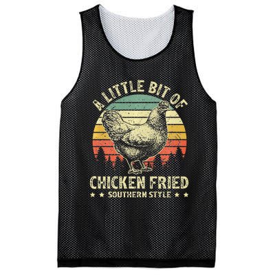 A Little Bit Of Chicken Fried Southern Fast Food Lover Mesh Reversible Basketball Jersey Tank