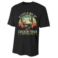 A Little Bit Of Chicken Fried Southern Fast Food Lover Performance Sprint T-Shirt