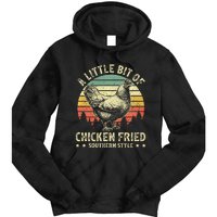 A Little Bit Of Chicken Fried Southern Fast Food Lover Tie Dye Hoodie