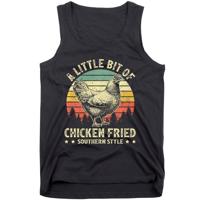 A Little Bit Of Chicken Fried Southern Fast Food Lover Tank Top