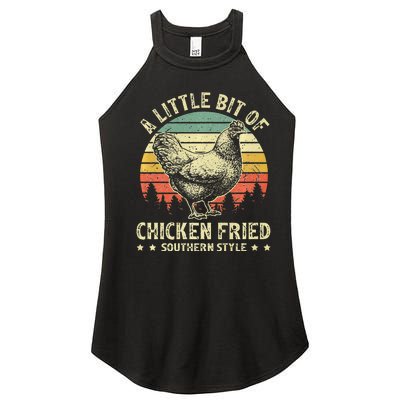 A Little Bit Of Chicken Fried Southern Fast Food Lover Women's Perfect Tri Rocker Tank