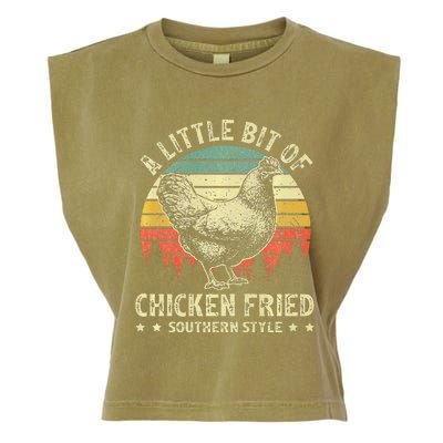 A Little Bit Of Chicken Fried Southern Fast Food Lover Garment-Dyed Women's Muscle Tee