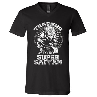 Anime Lover Bodybuilder Workout Fitness Gym V-Neck T-Shirt