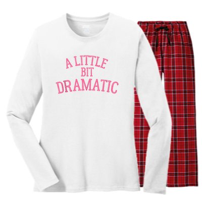 A Little Bit Dramatic Women's Long Sleeve Flannel Pajama Set 