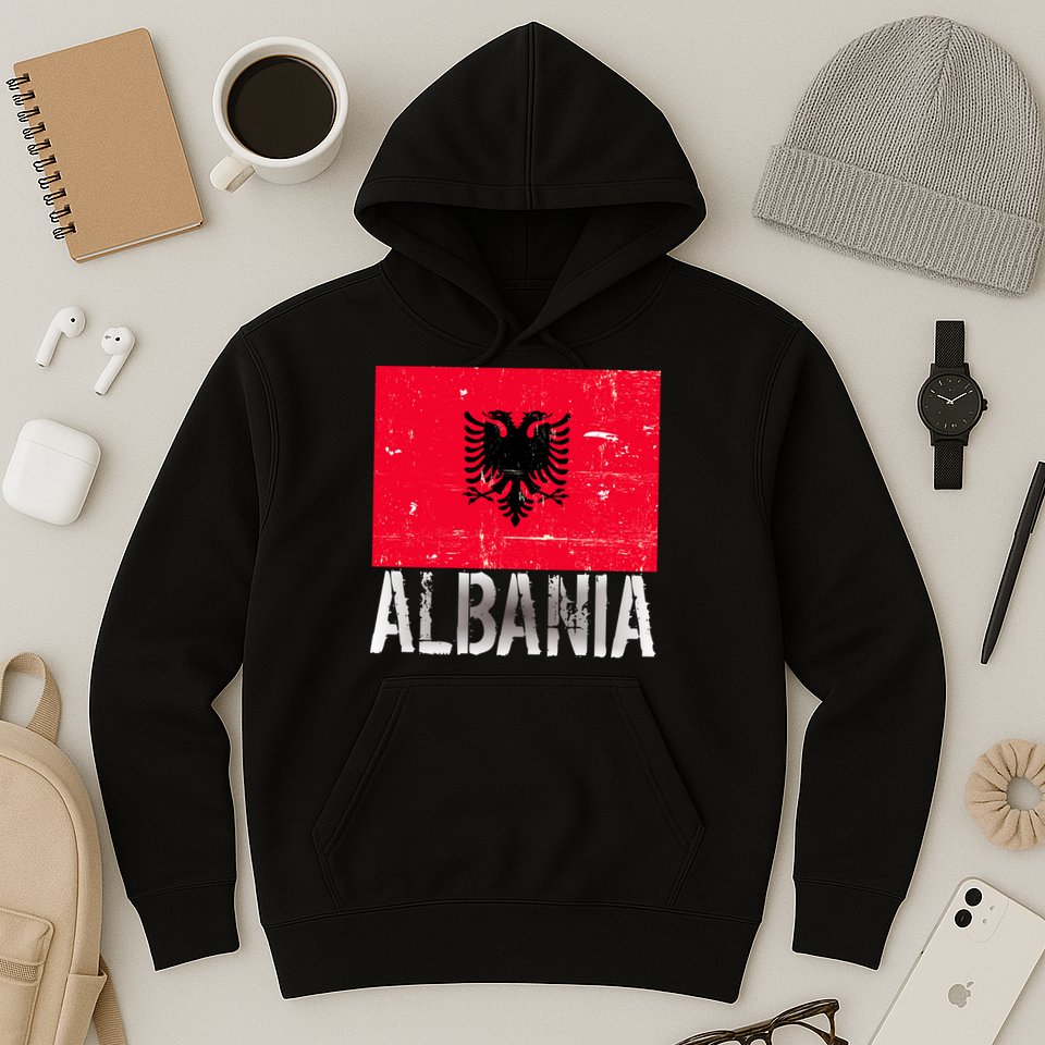 Albania Flag Albanians Soccer Football Team Hoodie