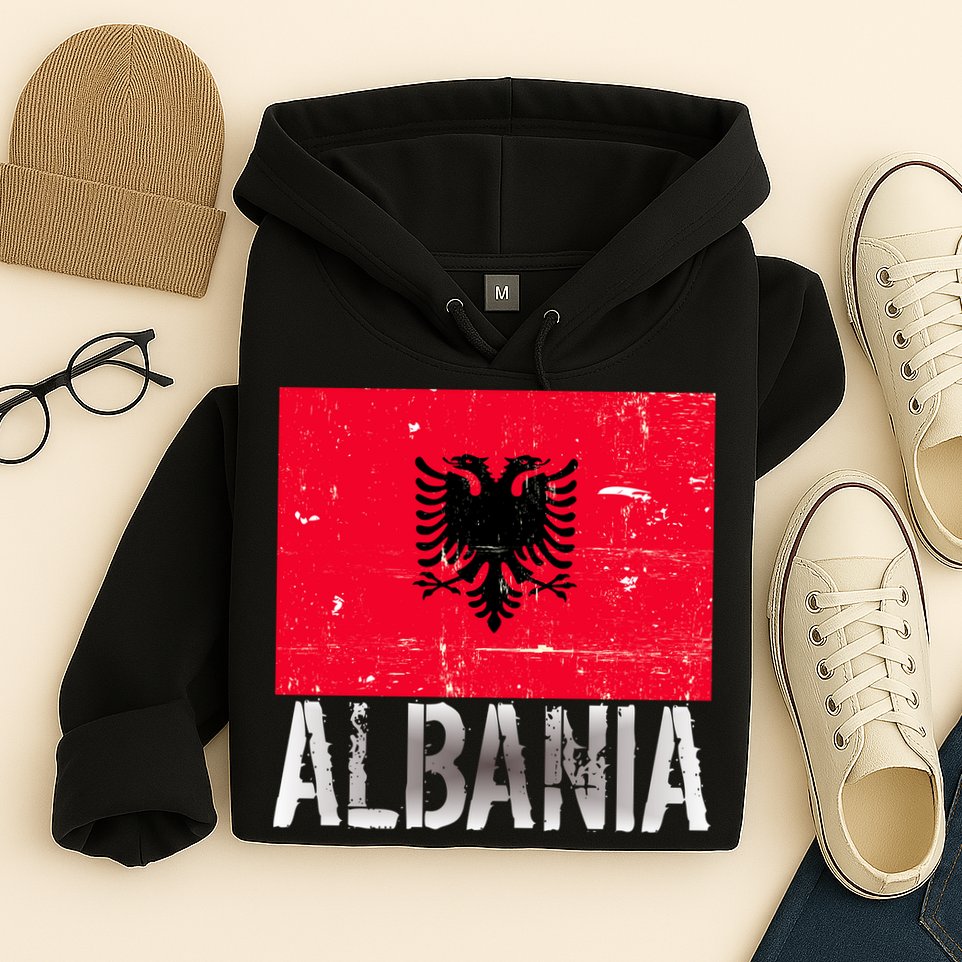 Albania Flag Albanians Soccer Football Team Hoodie
