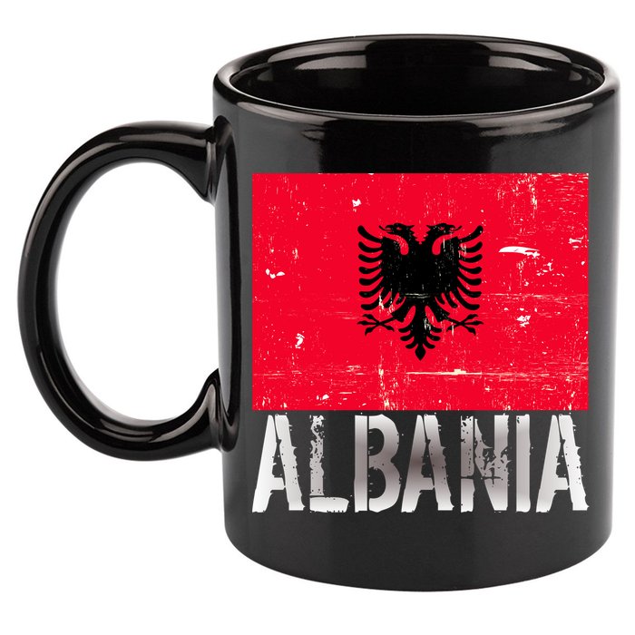 Albania Flag Albanians Soccer Football Team 11oz C Handle Ceramic Mug