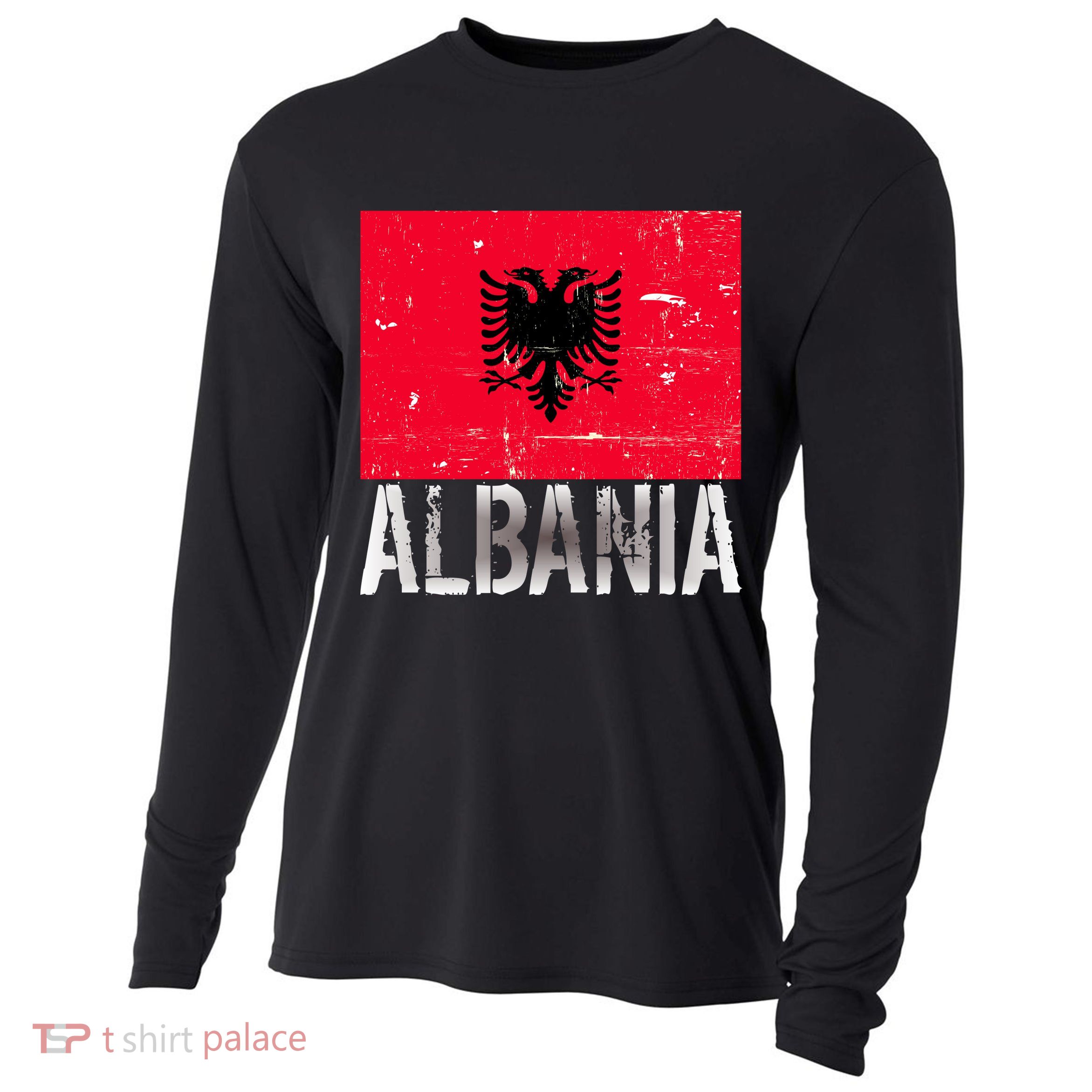 Albania Flag Albanians Soccer Football Team Cooling Performance Long Sleeve Crew