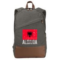 Albania Flag Albanians Soccer Football Team Cotton Canvas Backpack