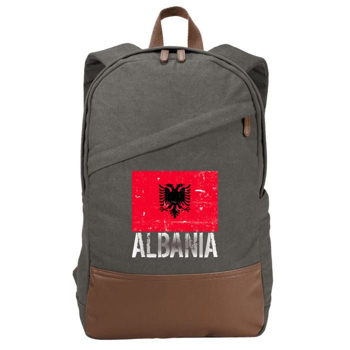 Albania Flag Albanians Soccer Football Team Cotton Canvas Backpack